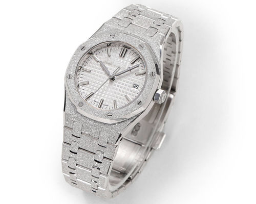 Fashion Diamond Wrist Watches With White Dial 20mm band Width