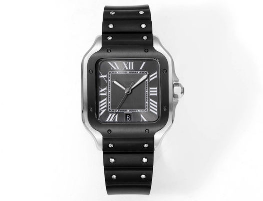 Sophisticated Leather Strap Wrist Watch With Black Strap 3 ATM Water Resistance