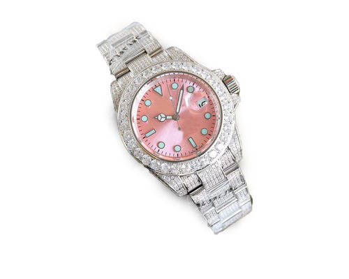 Elegant Gemstone Adorned Wristwatch Stainless Steel 3ATM Water Resistance