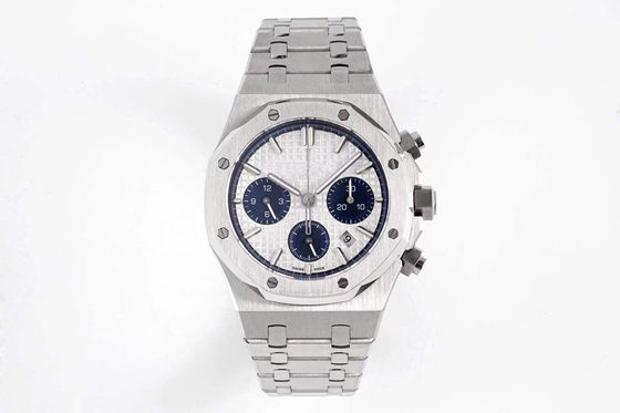 Sleek Silver Stylish Wrist Watch 8mm Case Thickness 40mm Case Diameter