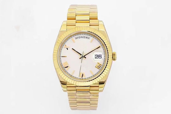 White Dial Diamond Quartz Watch Movement Stainless Steel 38mm Case Size
