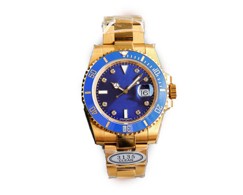 Chronograph Function Alloy Quartz Wrist Watch With Sapphire Crystal Water Resistance
