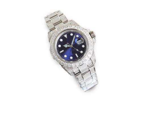 Silver Waterproof Luxury Wrist Watches Timekeeping Device 20mm Band Width