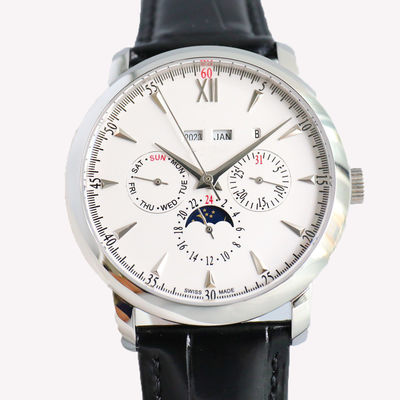 Stylish Durable Women Quartz Wrist Watch 3.8cm Case Diameter With Leather Band