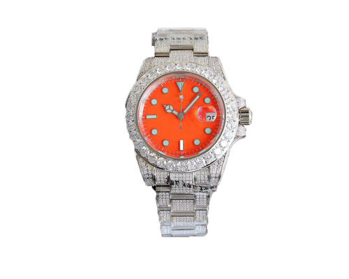 Leather Band Silver Stylish Ladies Watch Quartz Movement 0.8cm Case Thickness