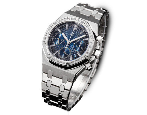 10mm Case Thickness Winding Wrist Watches Automatic Movement White Dial Color