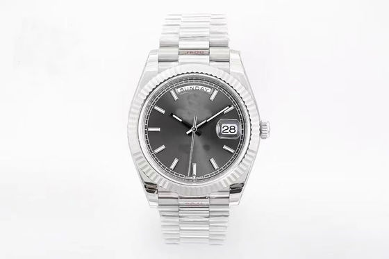 Round Case stylish Stainless Steel Quartz Wrist Watch 40mm Dial Diameter