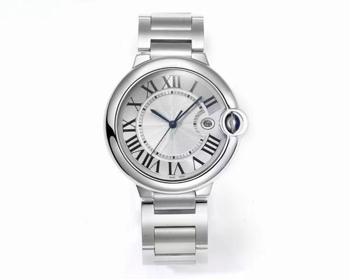 40mm Dial Diameter Stainless Steel Wristwatch Quartz Movement With Fold Over Clasp