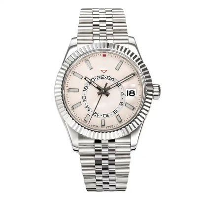 3A Quality Stainless Steel Strap Sapphire Mirror Mechanical Watches Skywalke Dial Forsining Watch Waterproof