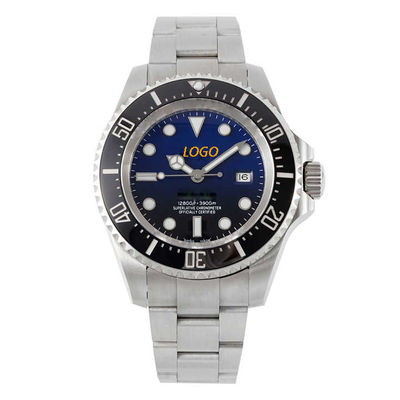 44mm Deep Sea Stainless Steel Mechanical Movement Iced Out Moissanite Watch Roex