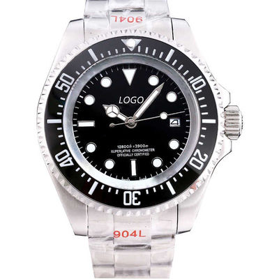 44mm Deep Sea Stainless Steel Mechanical Movement Iced Out Moissanite Watch Roex