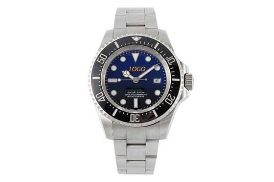 44mm Deep Sea Stainless Steel Mechanical Movement Iced Out Moissanite Watch Roex