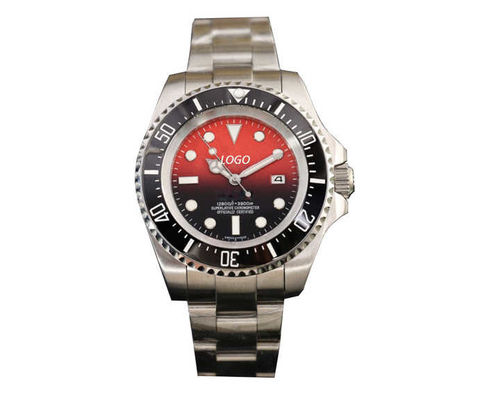 44mm Deep Sea Stainless Steel Mechanical Movement Iced Out Moissanite Watch Roex