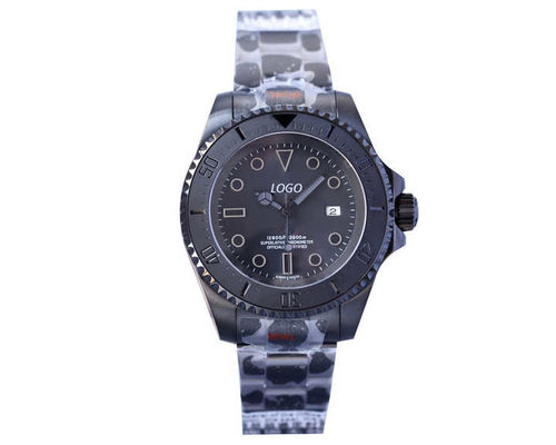 44mm Deep Sea Stainless Steel Mechanical Movement Iced Out Moissanite Watch Roex