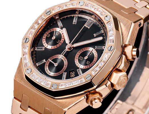 Custom Made Mechanical Luxury Watch With Leather Strap And MIYOTA Movement