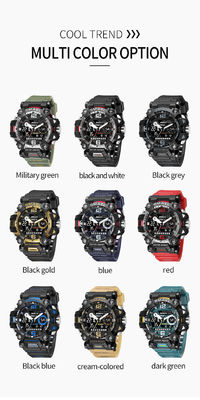 Outdoor Tactics Men's Alloy Military Style Watch Luminous Waterproof Double Display Electronic Quartz Watch