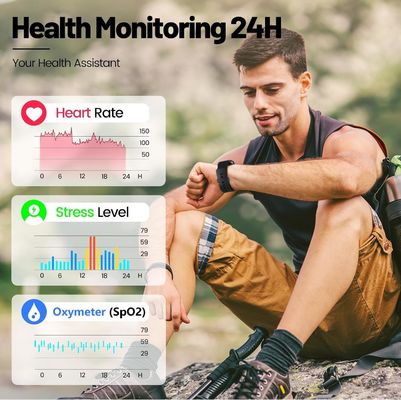 Smartwatch with Heart Rate, Sleep and Blood Oxygen Monitor,24/7 Heart Rate Auto Image Correction，Dynaudio Speakers