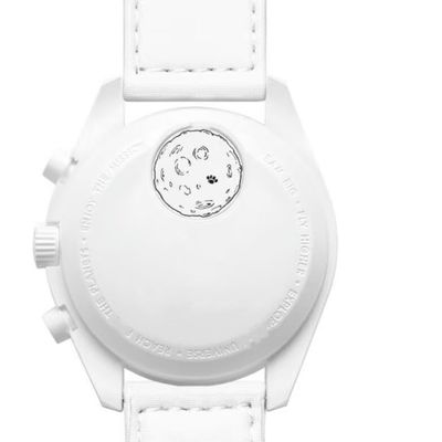 New Swatch Joint Watch Swatch Watch Planet Snoopy Series Black and White Luminous Watrproof Watch