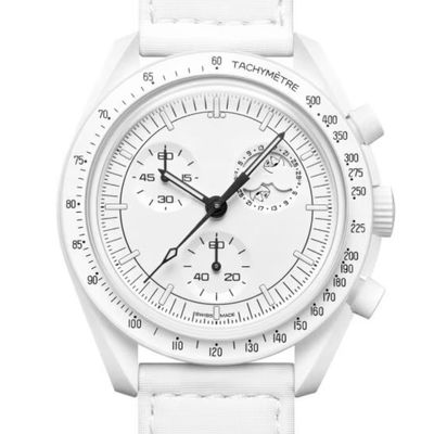 New Swatch Joint Watch Swatch Watch Planet Snoopy Series Black and White Luminous Watrproof Watch