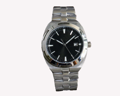 Water Resistant Silver Chronometer Wrist Watch 40mm Case Diameter
